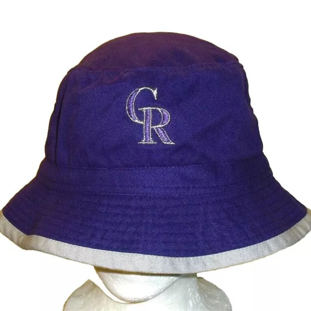 Colorado Rockies Mens Adult One Size Fits All Purple Bucke hat cap New Tags Mlb